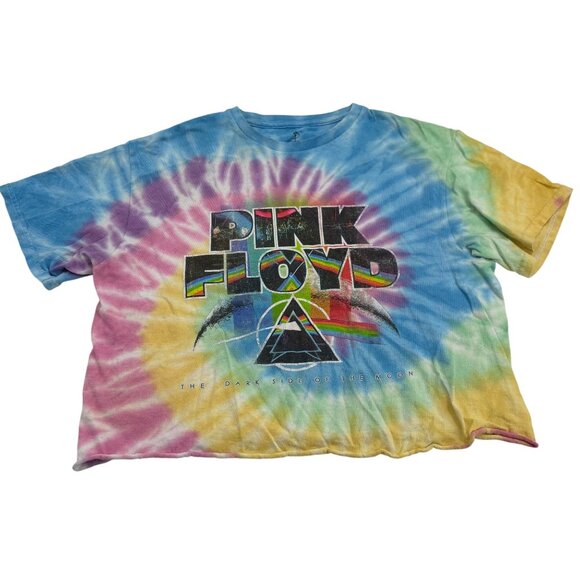 Pink Floyd Tie-Dye T-Shirt M Rainbow Colors 100% Cotton Band Tee - Picture 1 of 5